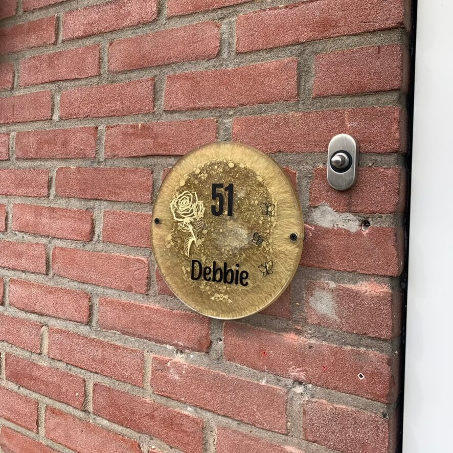 Huisnummerbord - Goud